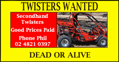 Used Twisters wanted to buy at Goulburn Off Road Carts.